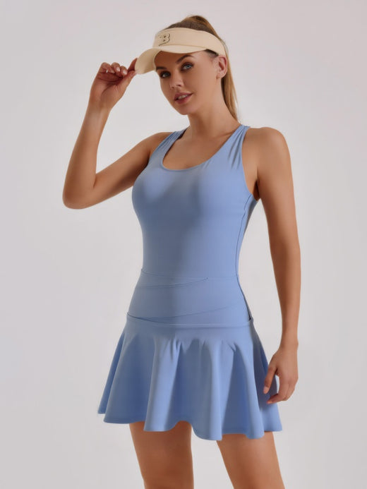 Flexvibe High-Waisted Sports Dress | Cross-Back, Slimming, 4D Stretch, 3 Colors, S–2XL