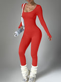 Flexvibe Sweat-Wicking Long-Sleeve Yoga Onesie - Fitted Curve-Accentuating Gym Casual Wear