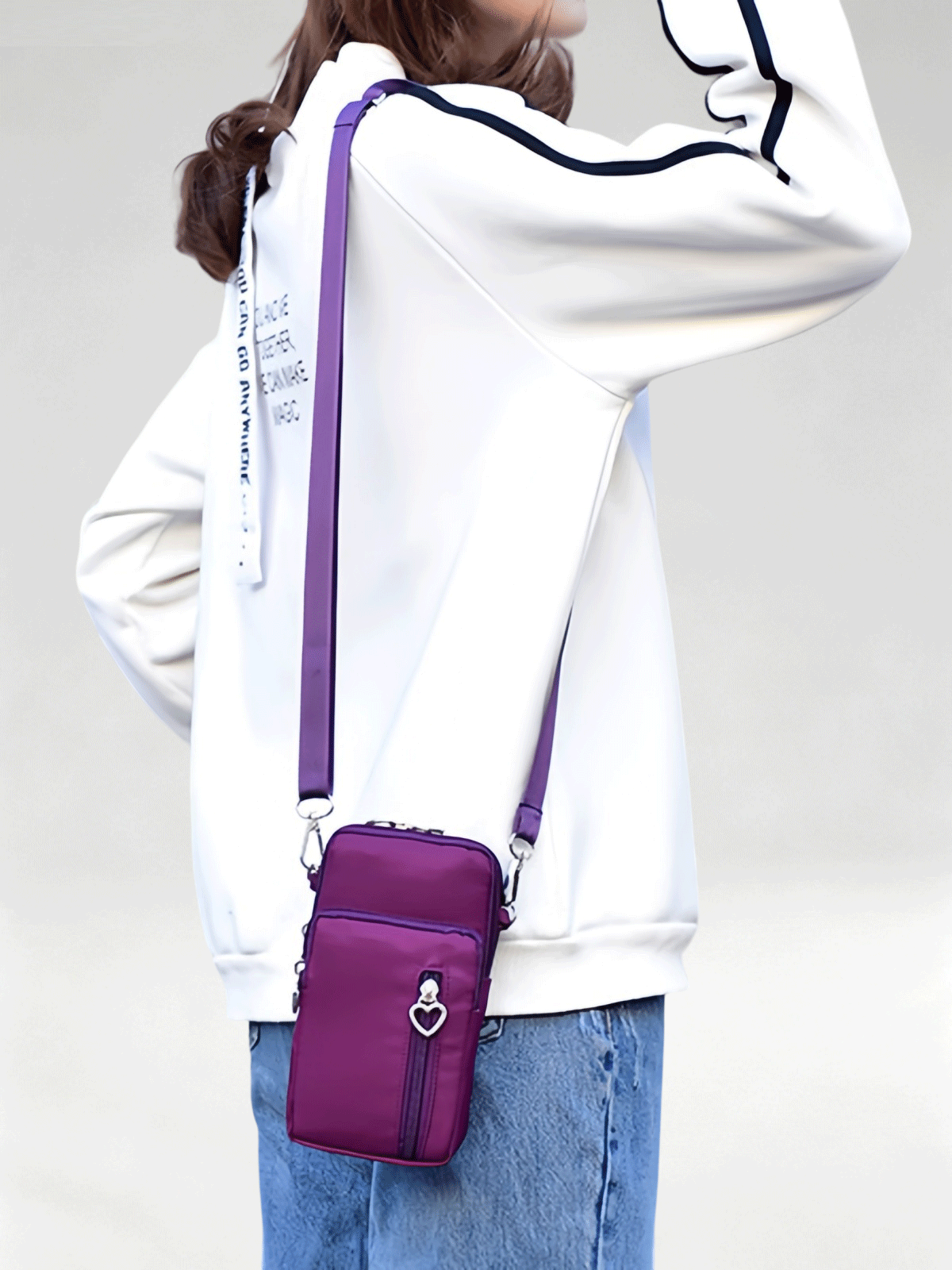 Flexvibe Women Mini Crossbody Phone Sling Bag, Vertical Neck Pouch Small Coin Purse