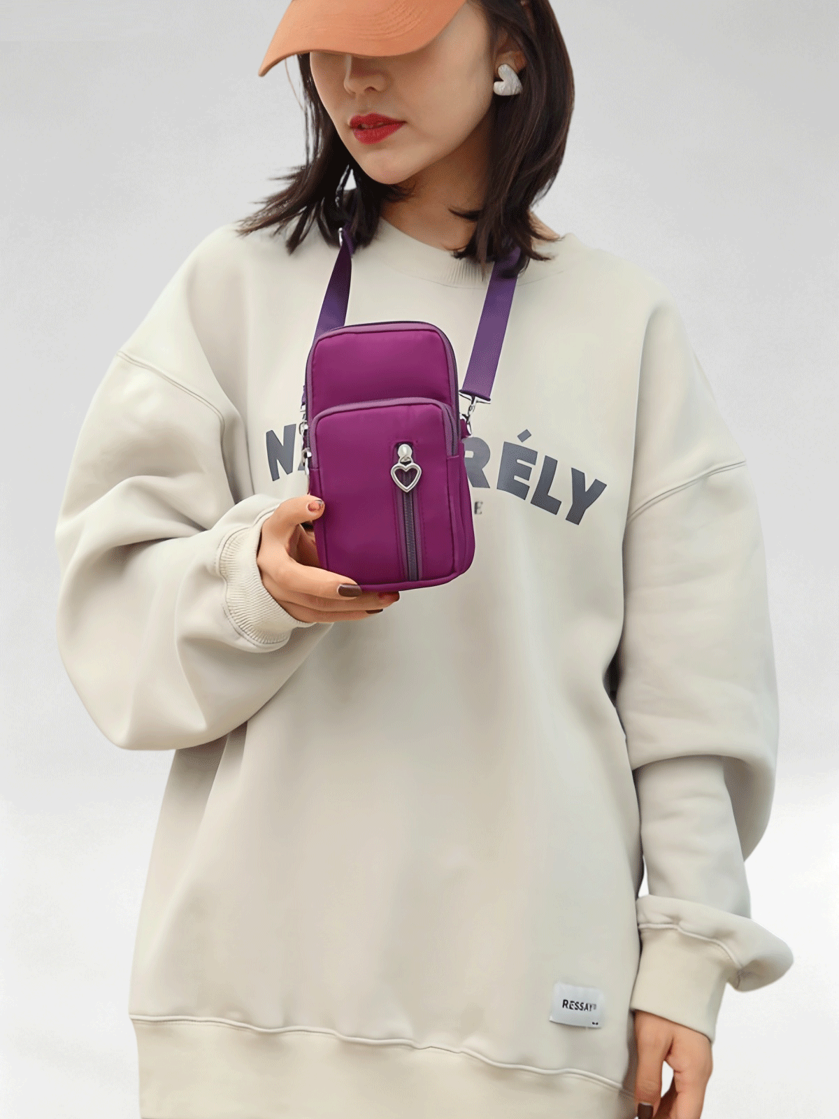 Flexvibe Women Mini Crossbody Phone Sling Bag, Vertical Neck Pouch Small Coin Purse