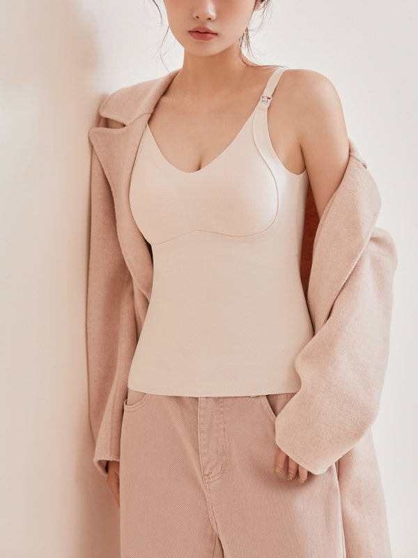 Flexvibe Nursing Camisole Bra - Soft Breathable Wirefree Easy Access Postpartum Pregnancy Wear