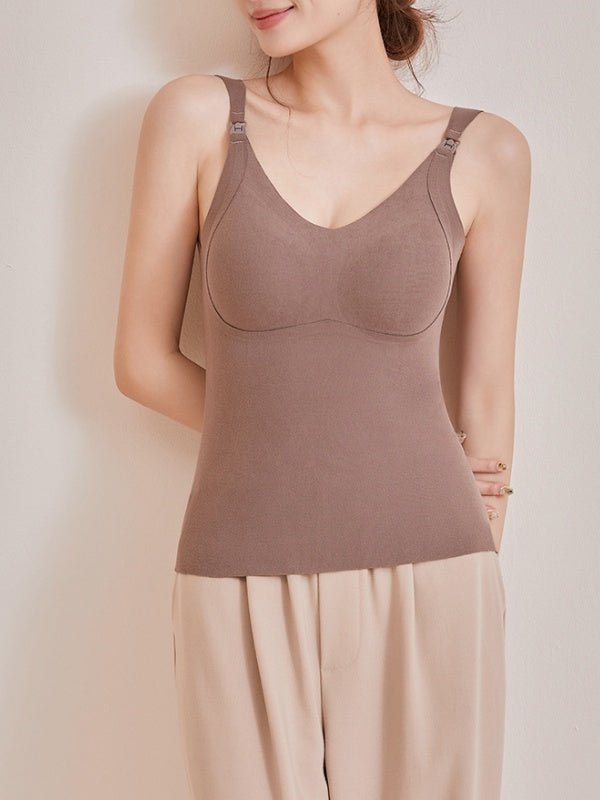 Flexvibe Nursing Camisole Bra - Soft Breathable Wirefree Easy Access Postpartum Pregnancy Wear