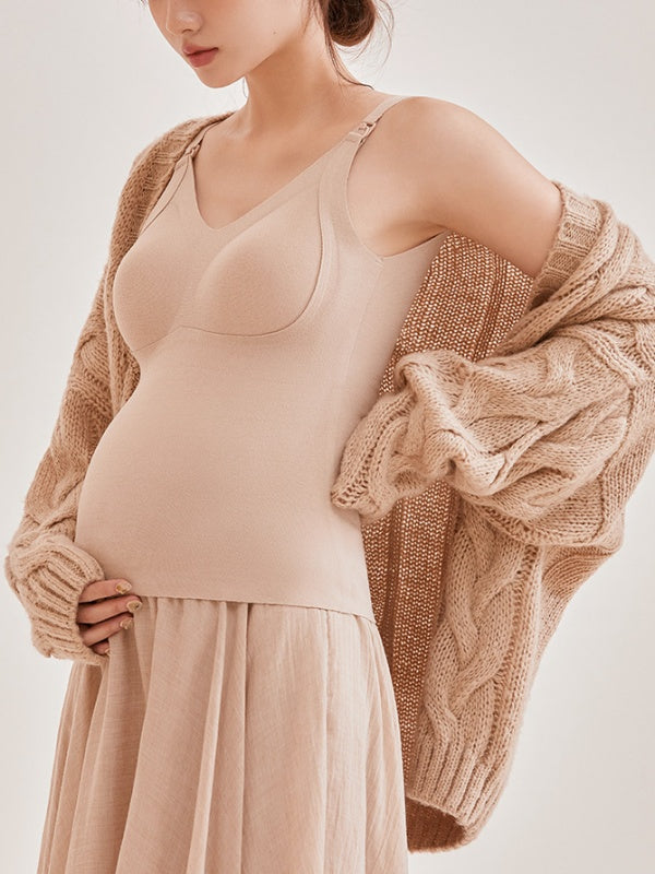 Flexvibe Nursing Camisole Bra - Soft Breathable Wirefree Easy Access Postpartum Pregnancy Wear