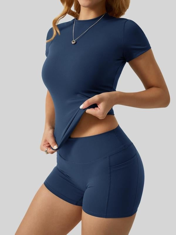 Flexvibe Women’s Yoga Pilates Set - Quick-Dry High-Elasticity Slim-Fit Sportswear