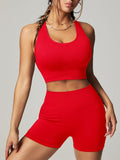 Flexvibe Knitted Activewear Yoga Set - High-Waisted Stretchy Breathable Athletic Wear
