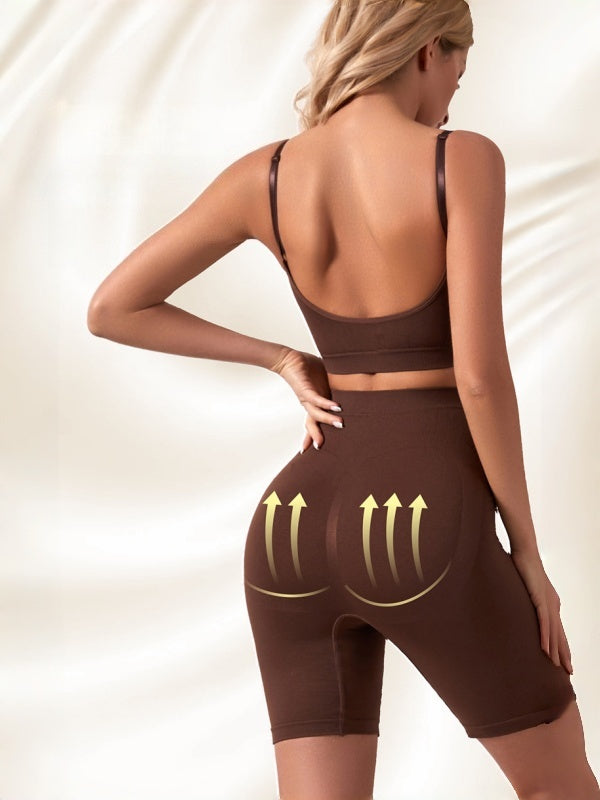 Flexvibe Stretchy High-Waisted Boy Short Set (S-3XL) - Spaghetti Strap Versatile Athletic Wear