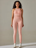 Flexvibe High-Waisted Solid Yoga Set - Elastic Comfortable Breathable Women’s Activewear