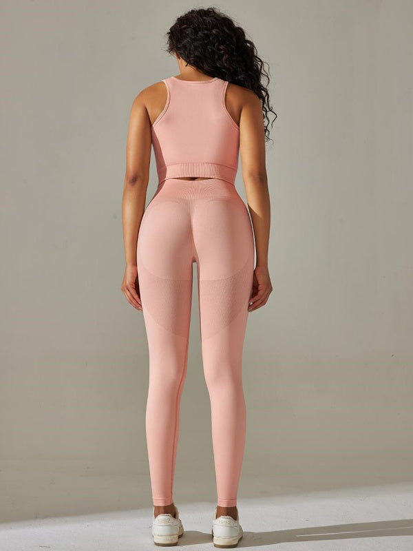 Flexvibe High-Waisted Solid Yoga Set - Elastic Comfortable Breathable Women’s Activewear