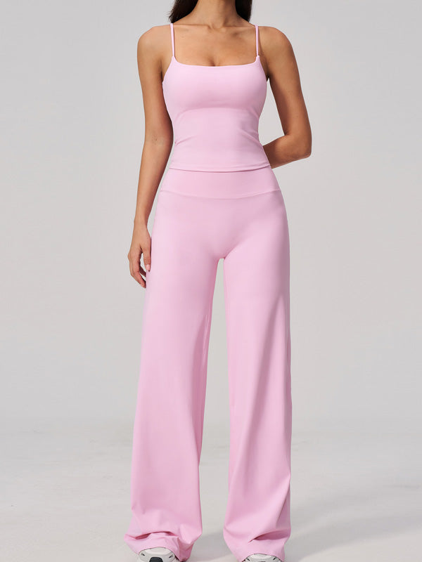 Flexvibe wide leg yoga pants movement view for gym-to-street, with wide leg and high waisted