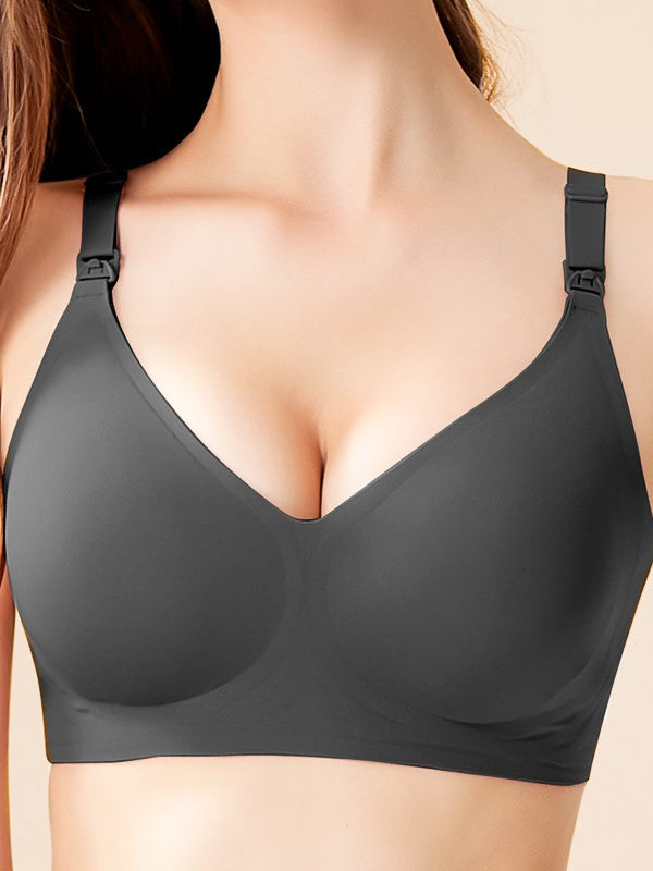 Flexvibe Seamless Nursing Bra - 7A Antibacterial Wire-Free Plus Size Maternity Postpartum Wear