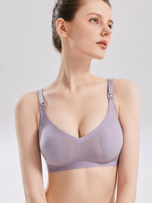 Flexvibe Thin Nursing Bra - Anti-Sag Breathable Seamless Maternity Postpartum Sleep Wear