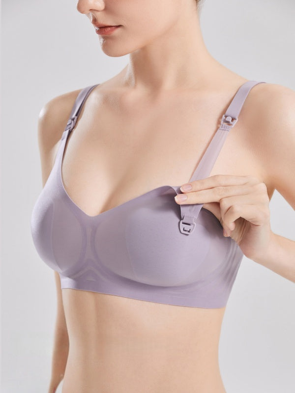 Flexvibe Thin Nursing Bra - Anti-Sag Breathable Seamless Maternity Postpartum Sleep Wear