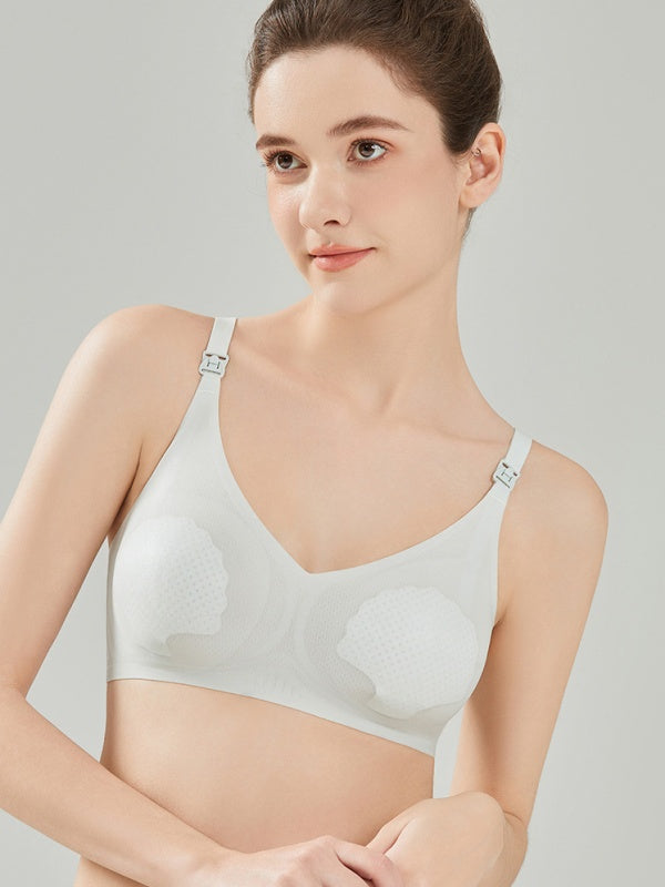 Flexvibe Thin Nursing Bra - Breathable Front-Opening Easy Breastfeeding Pregnancy Postpartum Wear