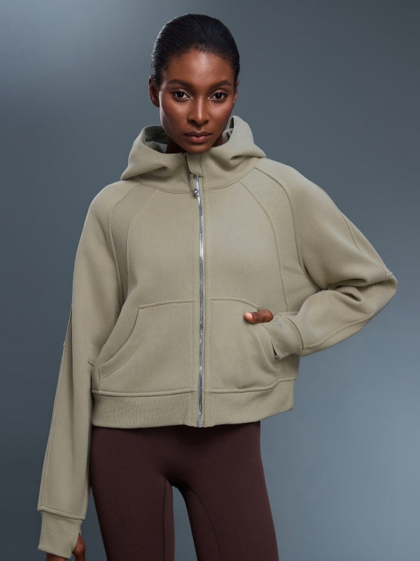Flexvibe Autumn-Winter Turtleneck Hooded Sweatshirt - Fleece-Lined Warm Breathable Outerwear