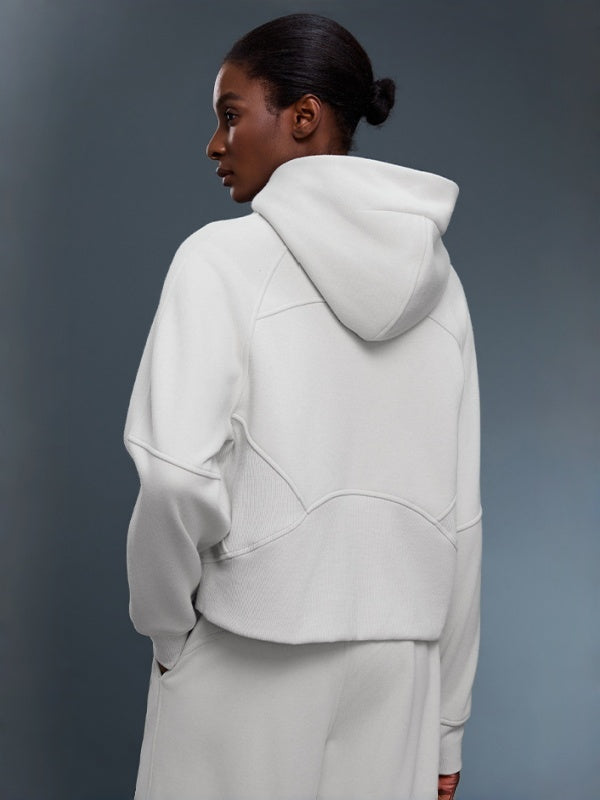 Flexvibe Autumn-Winter Turtleneck Hooded Sweatshirt - Fleece-Lined Warm Breathable Outerwear