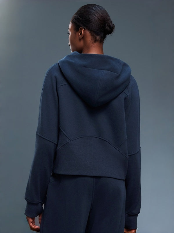 Flexvibe Autumn-Winter Turtleneck Hooded Sweatshirt - Fleece-Lined Warm Breathable Outerwear