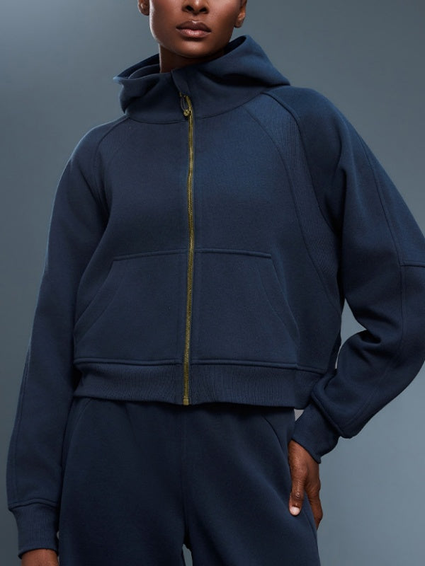 Flexvibe Autumn-Winter Turtleneck Hooded Sweatshirt - Fleece-Lined Warm Breathable Outerwear