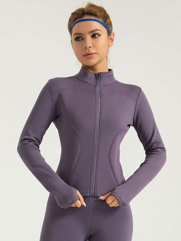 Flexvibe Autumn-Winter Fleece-Lined Fitness Jacket - Thickened Warm Athletic Outerwear