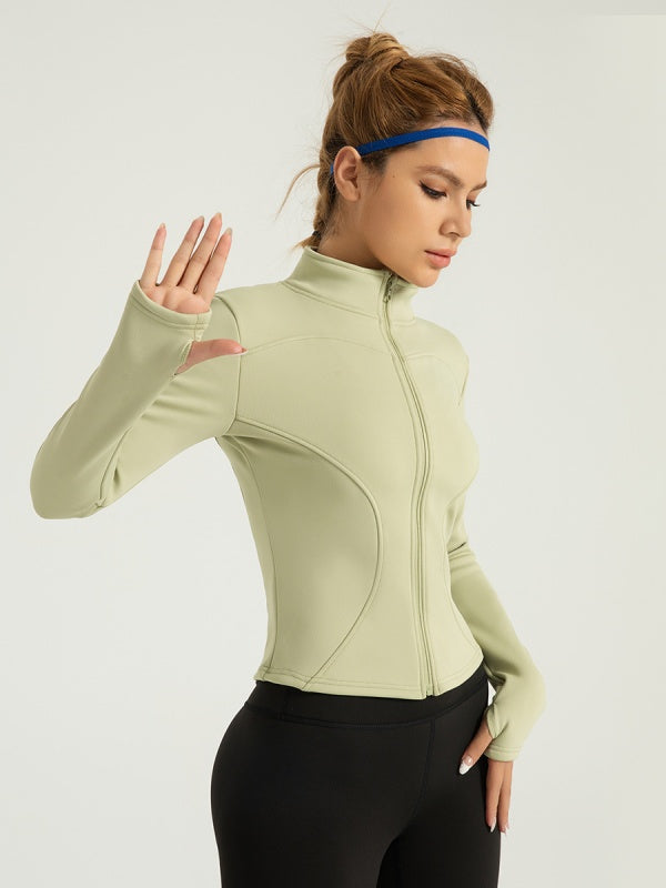 Flexvibe Autumn-Winter Fleece-Lined Fitness Jacket - Thickened Warm Athletic Outerwear