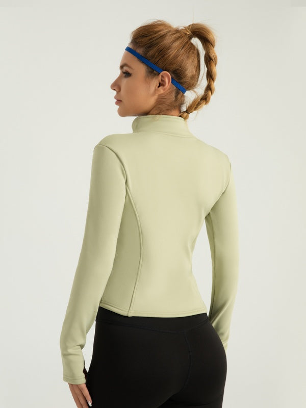 Flexvibe Autumn-Winter Fleece-Lined Fitness Jacket - Thickened Warm Athletic Outerwear