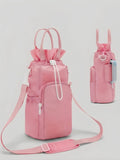 Flexvibe Insulated Water Bottle Crossbody Bag | Lightweight Phone Pocket Sling Bag for Women - Pink