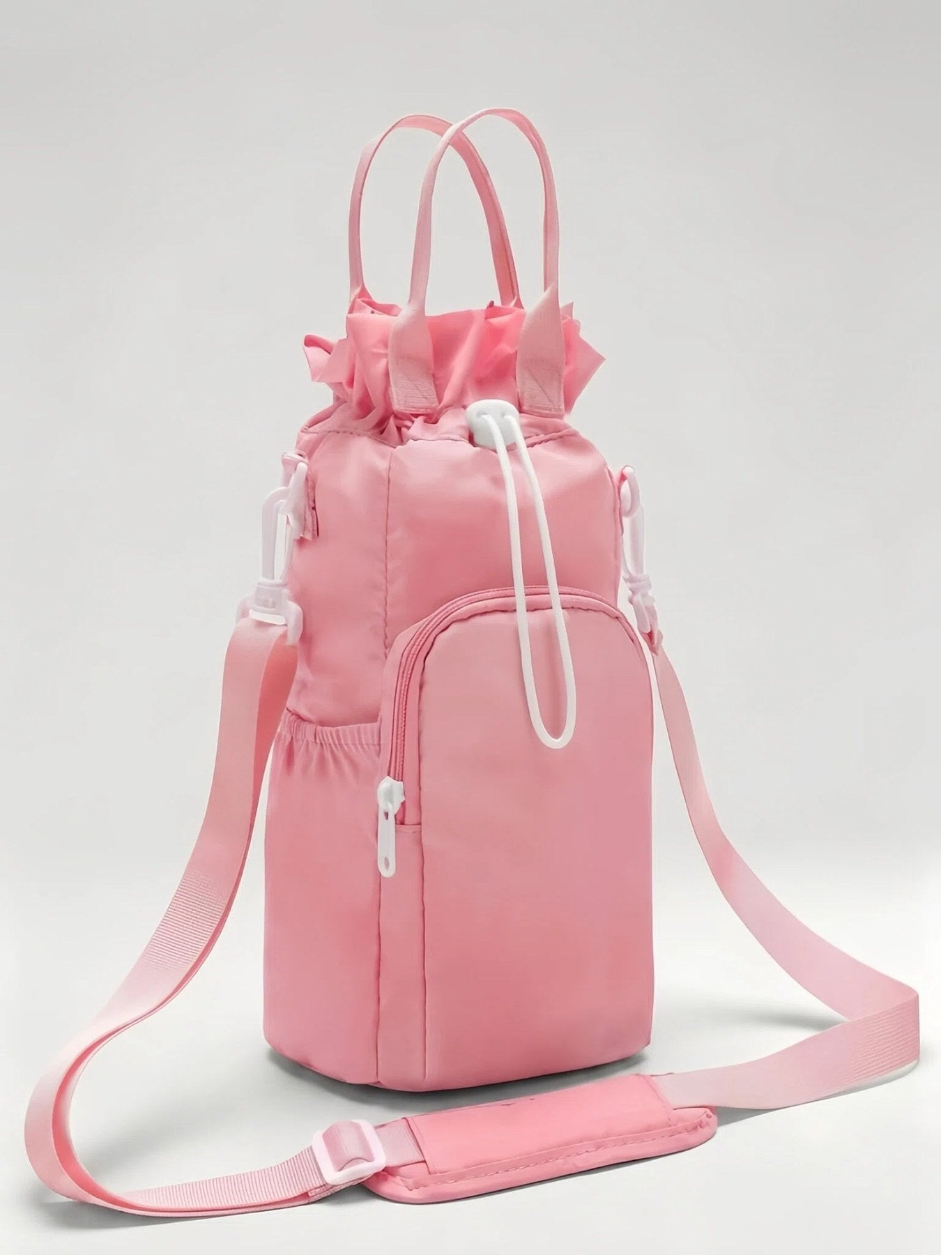 Flexvibe Insulated Water Bottle Crossbody Bag | Lightweight Phone Pocket Sling Bag for Women - Pink