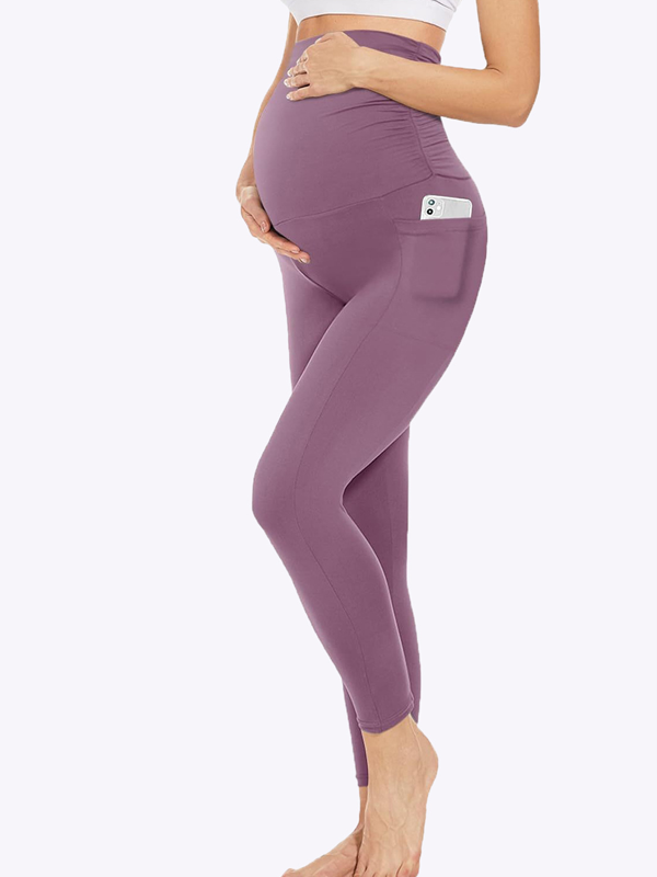 Flexvibe Lightweight Maternity Yoga Leggings - High-Elastic Tummy Support Breathable Wear
