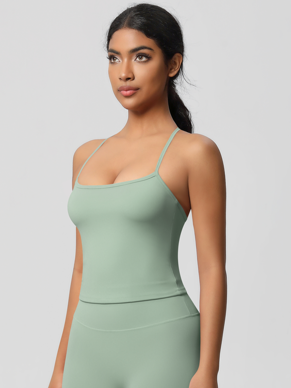Flexvibe Double-Sided Brushed Longline Sports Bra - Moisture-Wicking Winter Yoga