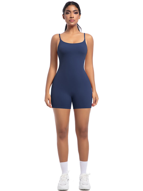 Flexvibe Barely-There Yoga Camisole Bodysuit - Seamless Stretchy Breathable Workout Wear