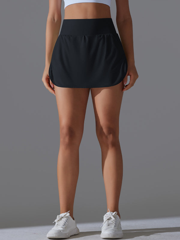 Flexvibe Two-in-One Slimming Layered Skort - High-Waisted Daily Workout Tennis