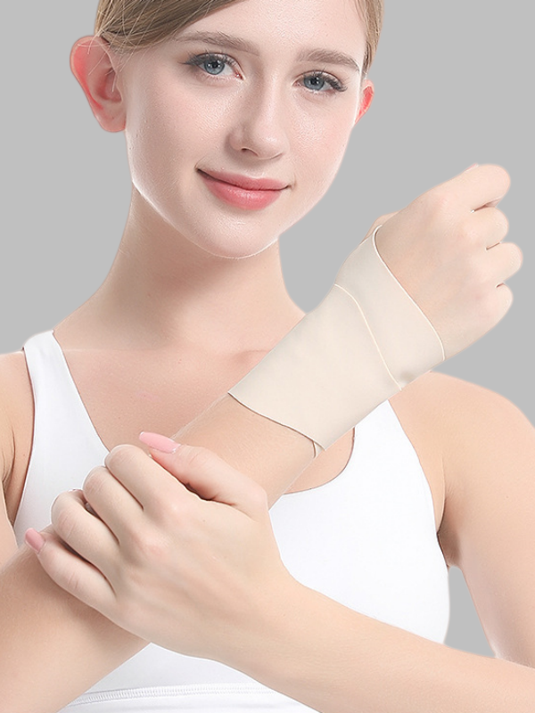 Flexvibe Thin Compression Wrist Sleeves, Joint Stabilization Wrist Braces for Tendonitis & Sprain Prevention, Women Sports Wrist Supports for Badminton Tennis