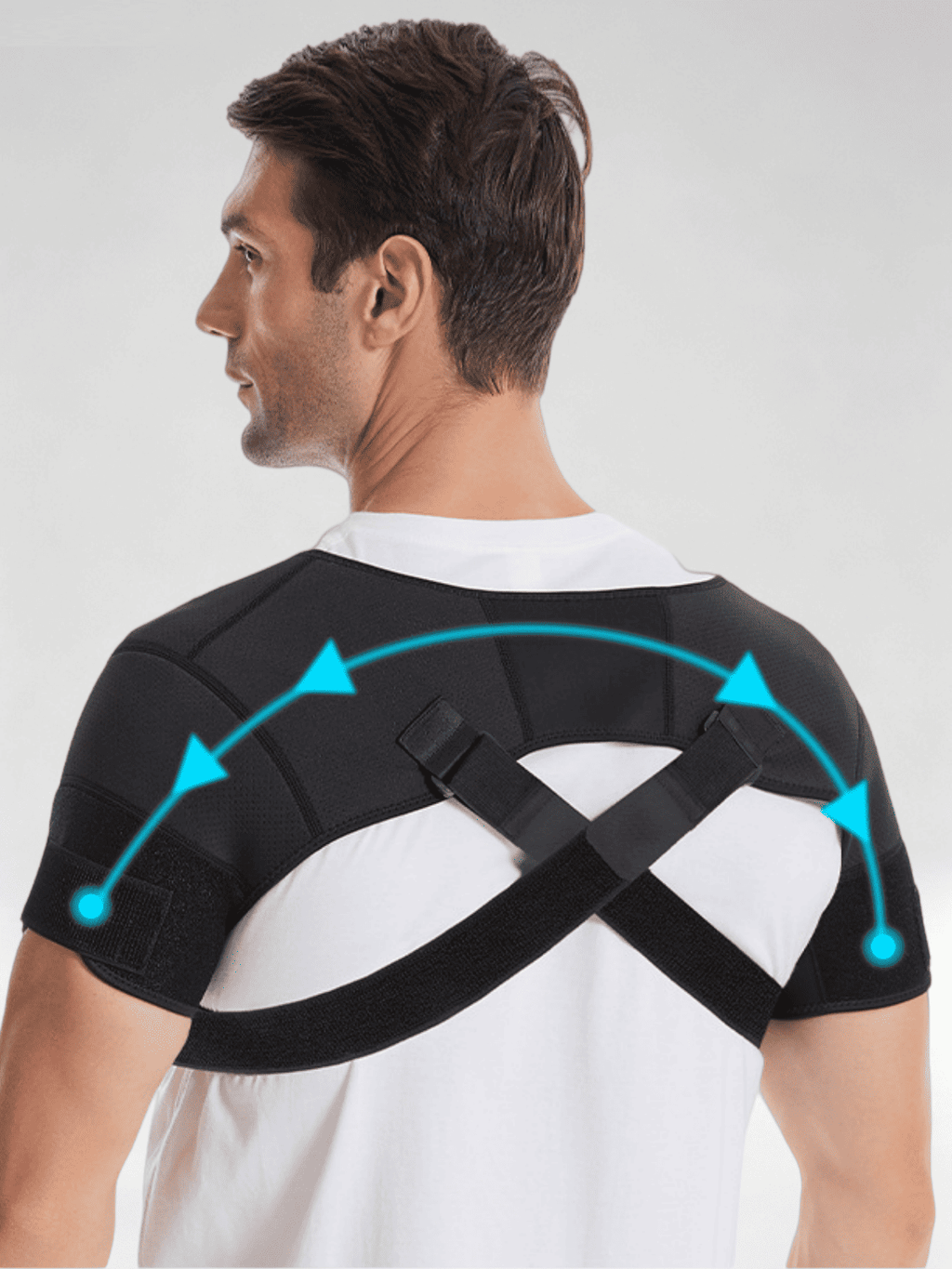 Flexvibe Adjustable Compression Shoulder Support Vest‑Style Fixing Brace for Left & Right Shoulder