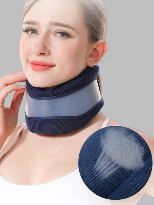 Flexvibe Everyday Neck Support Brace | Soft Knitted, Sponge + PP Support, V-Jaw, One Size