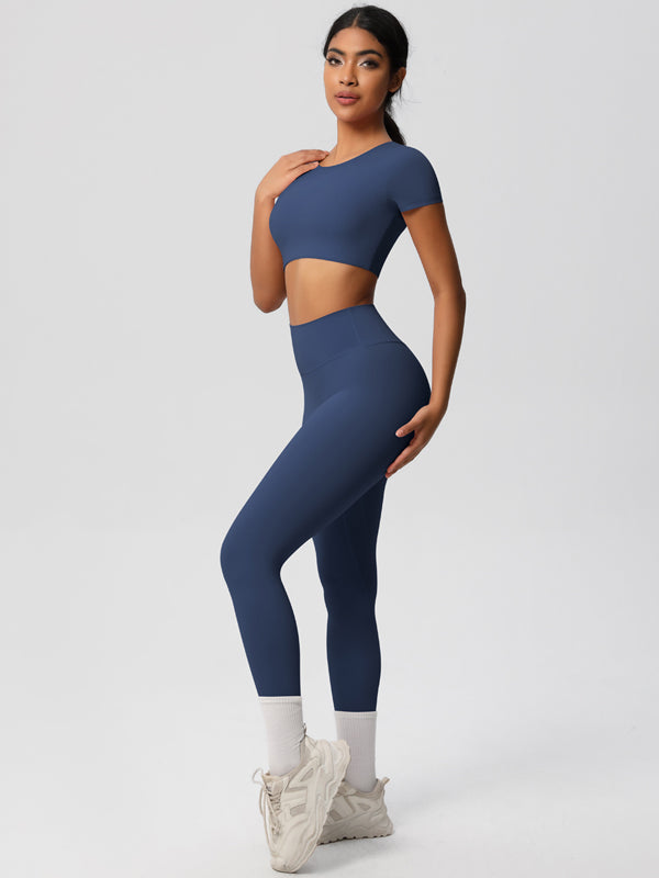 Flexvibe High-Waisted Stretchy Yoga Set - Double-Sided Brushed Versatile Athletic Wear