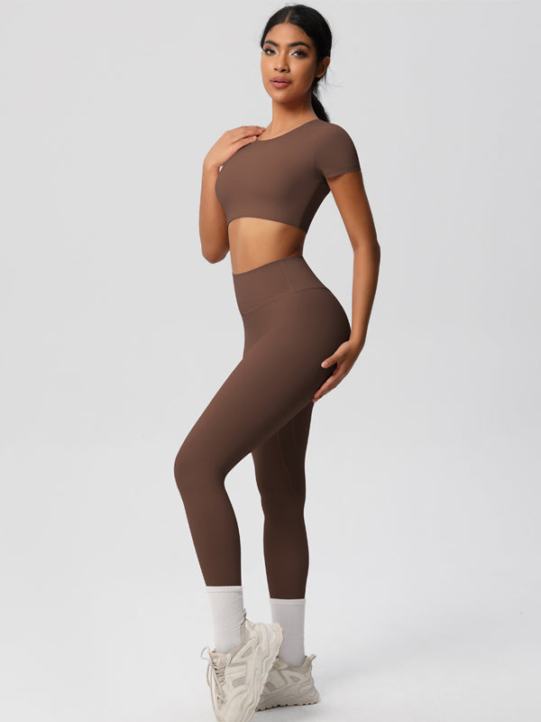 Flexvibe High-Waisted Stretchy Yoga Set - Double-Sided Brushed Versatile Athletic Wear