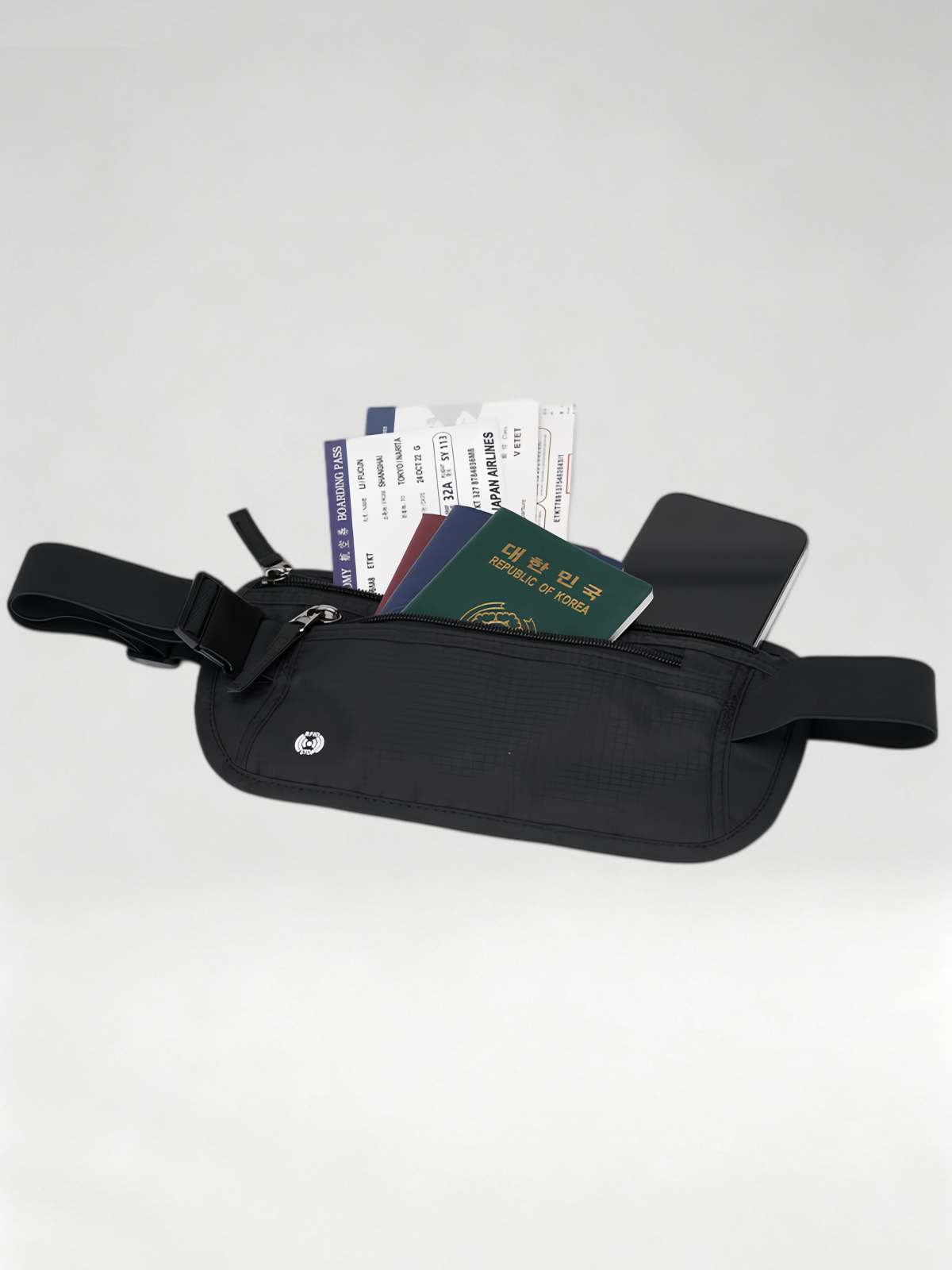 Flexvibe Anti-Scan Travel Passport Pouch, Hidden Waterproof Waist Bag for Phone & Documents