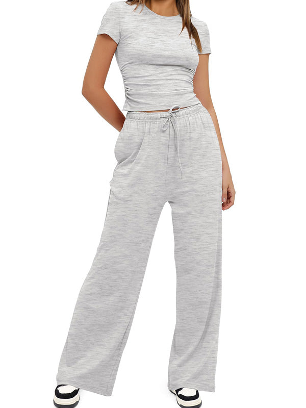 Flexvibe Solid Long Sleeve 2-Piece Activewear Set