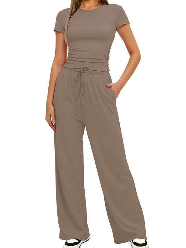 Flexvibe Solid Long Sleeve 2-Piece Activewear Set