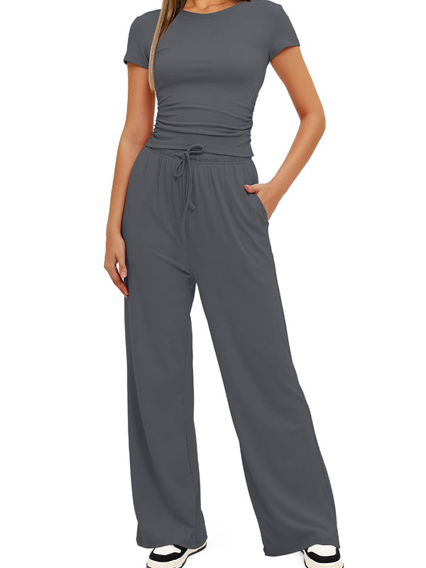Flexvibe Solid Long Sleeve 2-Piece Activewear Set