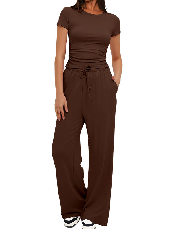 Flexvibe Solid Long Sleeve 2-Piece Activewear Set