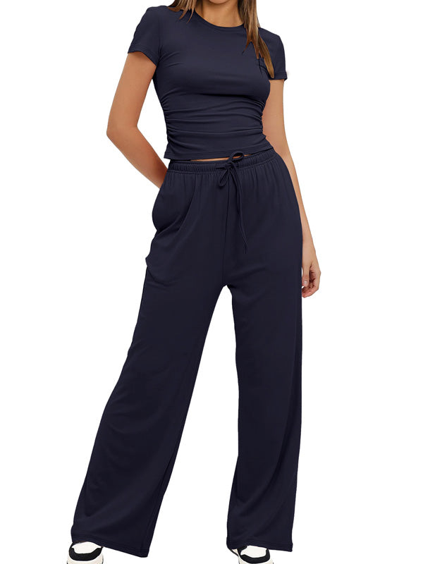 Flexvibe Solid Long Sleeve 2-Piece Activewear Set