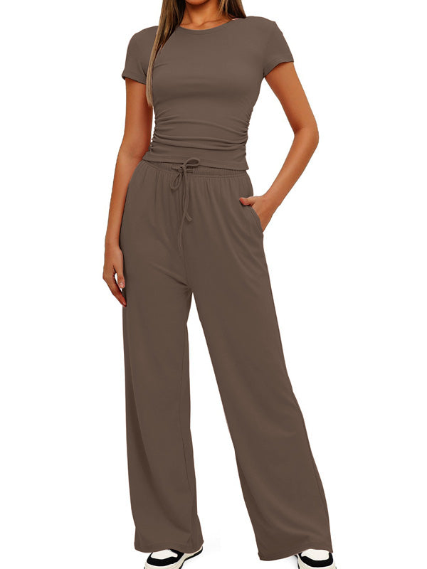Flexvibe Solid Long Sleeve 2-Piece Activewear Set