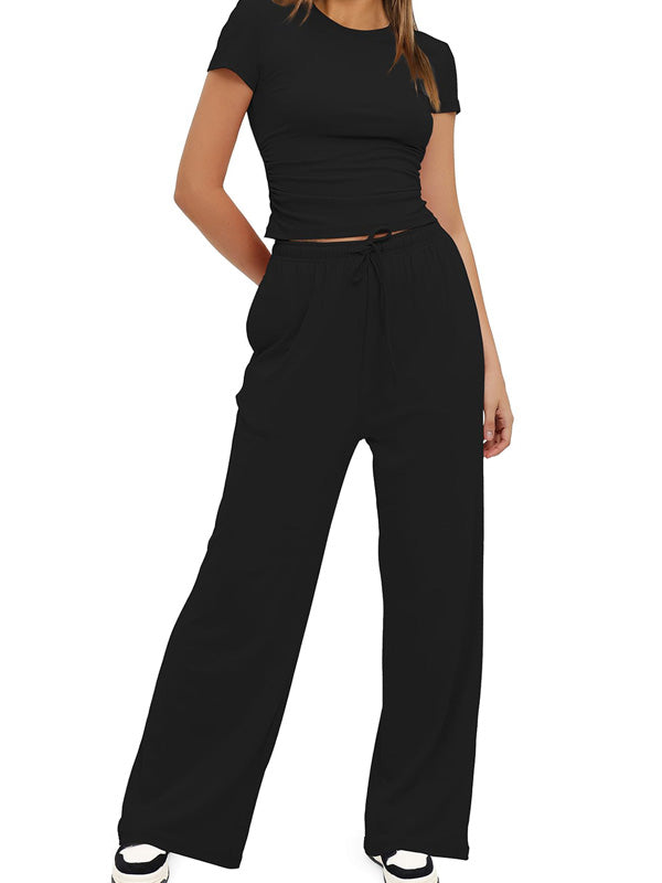 Flexvibe Solid Long Sleeve 2-Piece Activewear Set