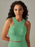 Flexvibe Seamless Yoga Tank Bra Shockproof Mid-Length Racerback Removable Pads