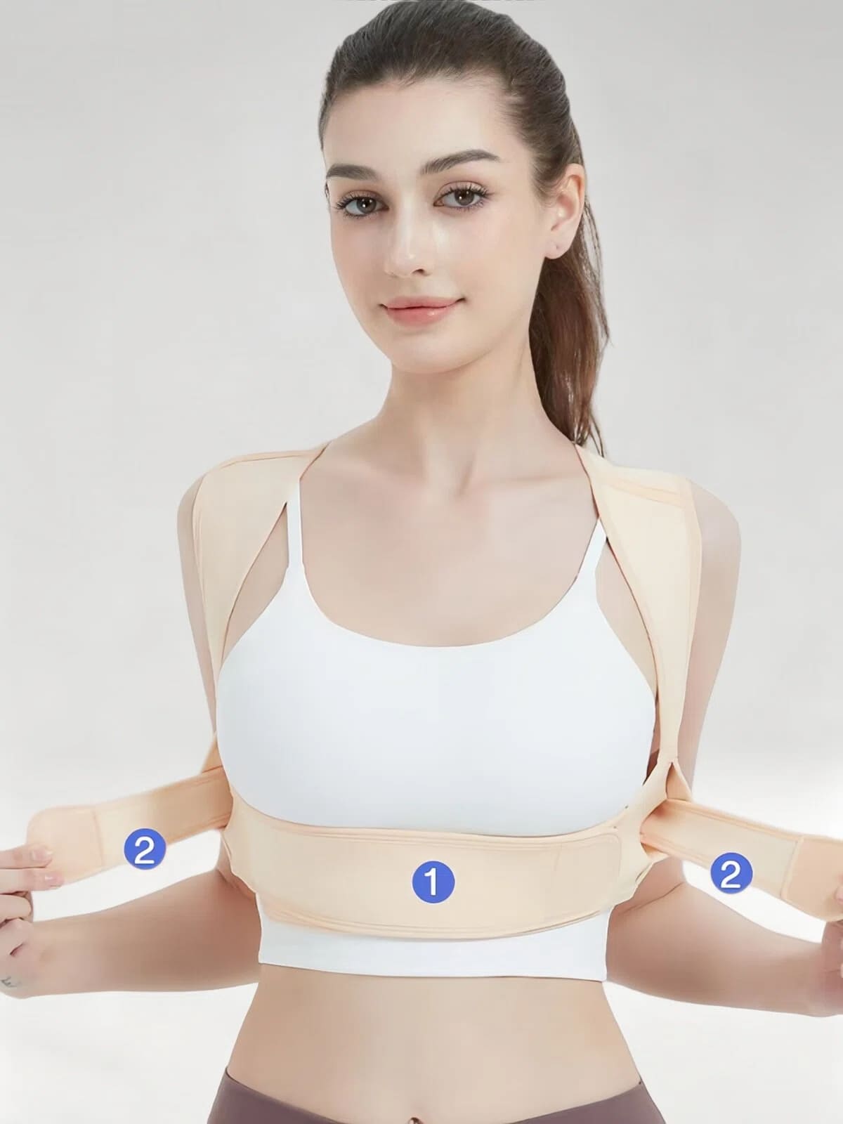 Flexvibe Invisible Posture Corrector | Shoulder & Chest Straightening, Back Correction Belt, Unisex, One Size