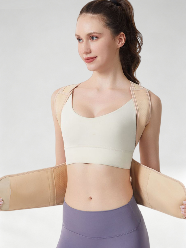 Flexvibe Invisible Posture Corrector | Back Brace for Men, Women & Students, Shoulder Support, Adjustable