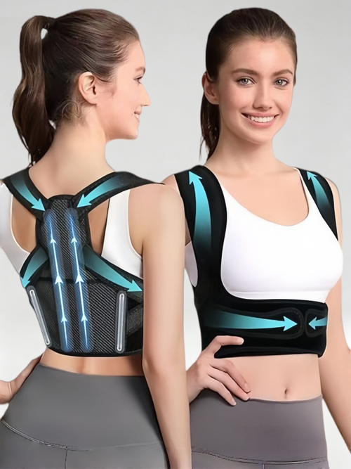 Flexvibe Adjustable Posture Corrector | Invisible Compression Waist Support, Back Alignment, Unisex
