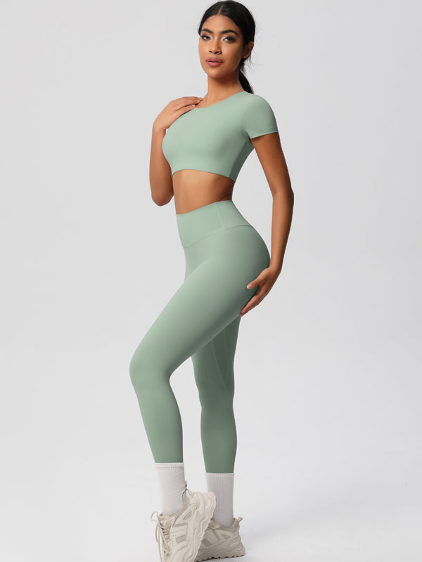 Flexvibe High-Waisted Stretchy Yoga Set - Double-Sided Brushed Versatile Athletic Wear