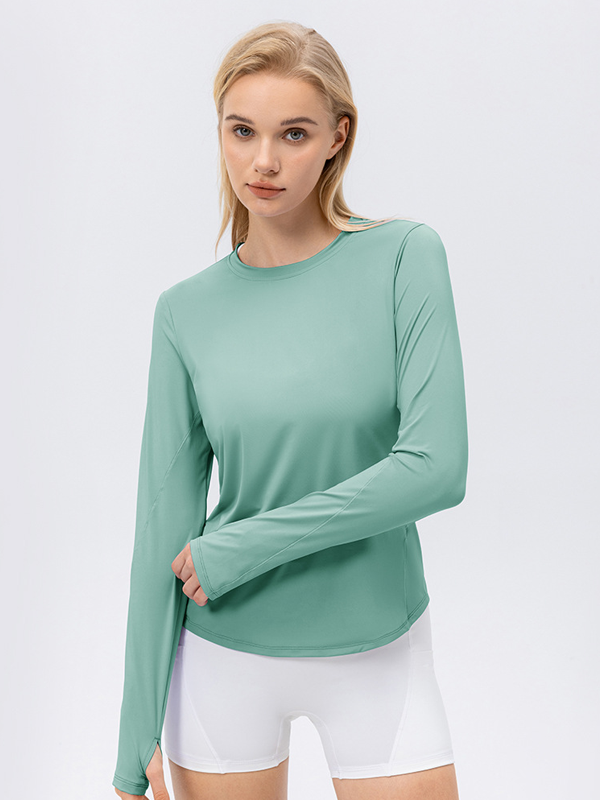 Flexvibe Quick Dry Sports Top UPF50+ High Elastic Loose Breathable Crew Neck