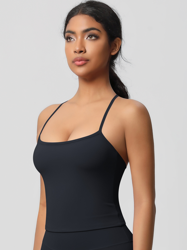 Flexvibe Double-Sided Brushed Longline Sports Bra - Moisture-Wicking Winter Yoga